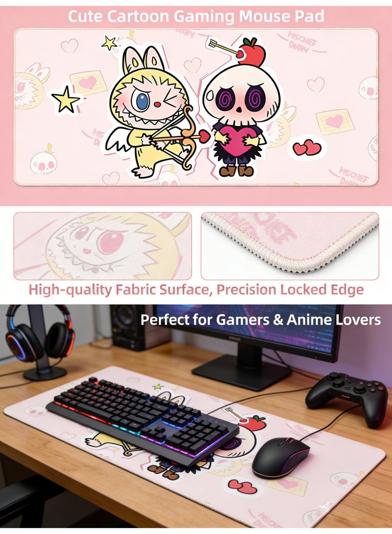 LABUBU Py Labubu Mouse Pad Office Keyboard Pad Labubu Trendy Play Mat Cute Girls Home Computer Desk Pad - Image 1